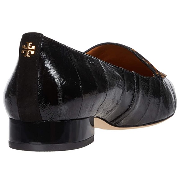 Tory Burch Lila 20 mm Loafer Shoe Black & Animal - Picture 9 of 12
